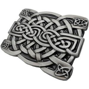 Hebilla de cinturón escocesa con nudo de cardo celta, acabado antiguo de primera calidad, la más vendida, para atuendo tradicional, suministros de alta calidad - Product Image 3