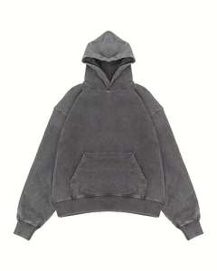 Sudadera con Capucha Unisex, Lavado Ácido, Bordada, 100% Algodón, Ligera, Ecológica, Transpirable, con Logotipo Personalizado en la Parte Delantera, para Otoño - Product Image 6