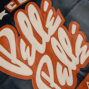 Men's Winter High Street Leather Lettermen Jackets Full Sleeve Waterproof Breathable Eco-Friendly Reversible Vintage Patchwork - Product Image 2