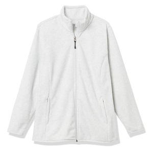 <b>Women's</b> <b>White</b> Polar Fleece <b>Jacket</b> Full Zip Stand Collar Coat - Product Image 1