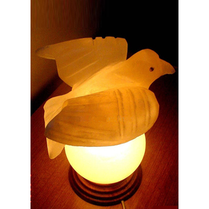 Lampe en sel de roche de l'Himalaya géométrique, cristal naturel, lumière décorative de table, chambre à coucher, bureau, éclairage intérieur à lumière douce et chaude - Product Image 2