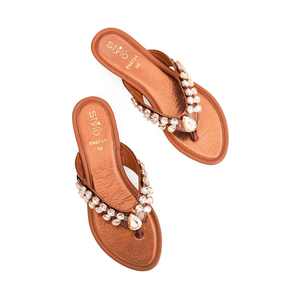 Fancy Sandalias Tacón Marrón FN0731 Chappal - Product Image 1