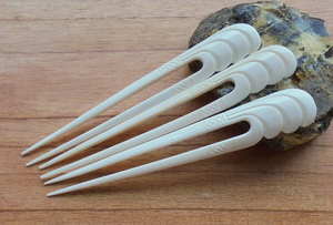 Épingle à cheveux en os pour cheveux épais |   Bâtonnet à cheveux artisanal robuste - Product Image 3