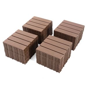 Set di 44 Piastrelle Incastrabili in Plastica 30x30 cm, Impermeabili per Pavimentazione Esterna, Adatte a Tutte le Condizioni Atmosferiche - Product Image 4
