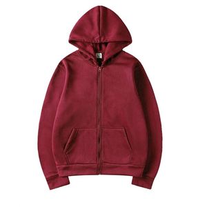 Sudadera con Capucha para Mujer, con Cierre, Color Sólido, Manga Larga, Informal, para Otoño, 100% Algodón Tejido, Transpirable, Sin Forro - Product Image 1