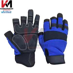 Synthetic Leather <b>Gloves</b> Professional Work <b>Gloves</b> PU Leather Palm Safety Design OEM Wholesale - Product Image 1