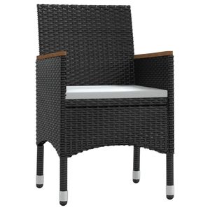 Set da Pranzo Nero per Giardino, Arredamento da Esterno per Patio - Product Image 3