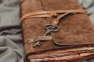 Full Grain Leather Vintage Handmade Journal <b>Notebook</b> Bound Diary with Deckle Edge <b>Line</b> Paper and Key Closure, Leather Diary - Product Image 2