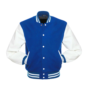 high quality Wool Varsity Letterman <b>Jacket</b> with <b>Leather</b> Sleeves varsity bomber <b>jacket</b> wholesale <b>men</b> varsity <b>jacket</b> - Product Image 2