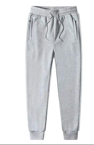 Women's Gray Heavyweight French Terry Cotton Flare <b>Skinny</b> Mid Waist Elastic Drawstring Casual Full Length Solid Color Winter - Product Image 4