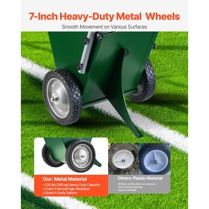 Traccialinee a 2 ruote con 4 linee regolabili, traccialinee da campo con impugnatura in gomma regolabile, 25 libbre, attrezzatura per atletica leggera - Product Image 3