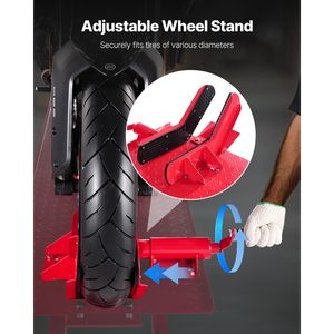 Table élévatrice pour moto en acier flexible 360°, capacité 1000 lb, plage de hauteur 8,6-31 pouces - Product Image 5