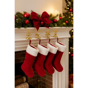 High Quality Christmas <b>Stockings</b> for Home Decor Festive Party Metal <b>Stocking</b> <b>Holder</b> Attractive Hanging Gifts Felt Socks Hanging - Product Image 6