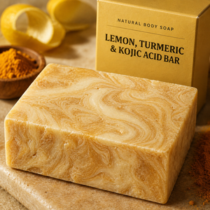 Premium Lemon Turmeric Kojic Acid Face and Body <b>Soap</b> for Daily Beauty Care OEM ODM Private Label Wholesale Exporter 2026 - Product Image 1