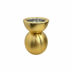 Elegante Juego de Quemadores de Incienso de Metal con Acabado Cepillado, Decoración de Mesa, Piezas Decorativas Modernas de Diseño Único para Decoración de Hogar de Lujo - Product Image 2