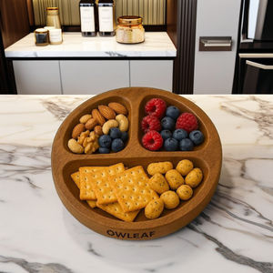 Caja de especias de madera de acacia de estilo americano para uso en la cocina a prueba de humedad y no tóxica para regalos de negocios - Product Image 1