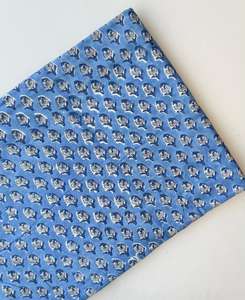 Tela de Algodón 100% Verde Viridian con Estampado Floral Indio Hecho a Mano para Niñas, para Cortinas, Almohadas, Cojines y Edredones - Product Image 6