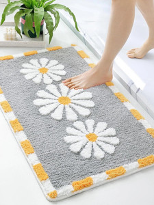 Alfombra de Baño Personalizada Moderna y Clásica, Alfombra de Baño Rectangular Antideslizante de Poliéster Suave con Diseño de Flores, para Hotel y Hogar - Product Image 4