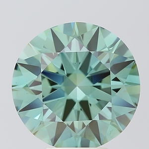 Diamant de laboratoire rond de 6,63 carats, vert vif fantaisie, VS1, certifié IGI, diamant CVD en vrac pour la fabrication de bijoux - Product Image 1