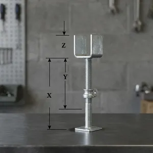 Tête en U réglable d'approvisionnement OEM pour cric de base en acier Accessoires d'échafaudage de construction de qualité industrielle - Product Image 3