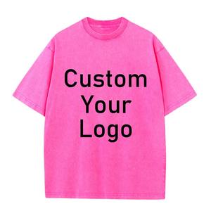 Camiseta de Algodón con Lavado Ácido de 260g, Logotipo Personalizado, Manga Corta, Estilo Vintage, Oversize, Streetwear para Hombre y Mujer - Product Image 1