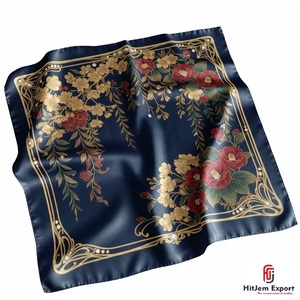 Écharpe carrée élégante personnalisée, tissu léger de qualité supérieure, fabricant OEM ODM, produits textiles personnalisés Borneo, approvisionnement en gros, faible MOQ - Product Image 2