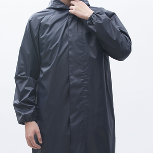 Chaqueta Impermeable Negra Premium con Capucha para Hombre, Abrigo Largo con Tiras Reflectantes de Seguridad, Ropa de Lluvia, Ropa de Trabajo para Exteriores, Cortavientos, Nueva - Product Image 4