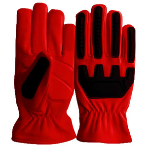 Heavy Duty Reinforced Cowhide Grain Leather Work Gloves Cut Resistant TPR Inserted Personal Protective Safety Mechanic Gloves - Product Image 4