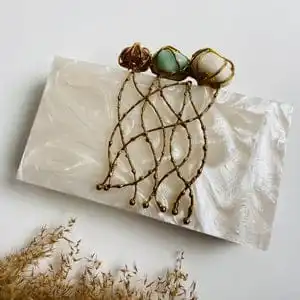 Customized Unique Design Handmade Eco-Friendly Hand-painted Resin Clutch Bag Evening <b>Purse</b> by FAIZA CRAFT - Product Image 6