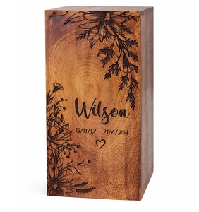 Personalized Wooden Cremation Urn for Human Ashes, Engraved <b>Memorial</b> <b>Box</b> Adults & Pets Ocean Breeze Heart Inlay <b>Memorial</b> Urn Rus - Product Image 3
