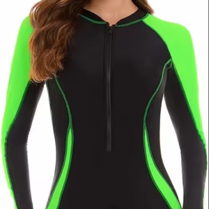 3mm Neoprene Women <b>Wetsuit</b> Long Sleeve Surfing Suit Front Zipper SCR Diving Suit Flatlock Stitching Suit - Product Image 3