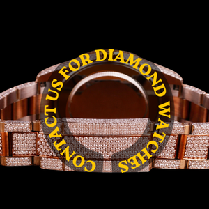 นาฬิกาข้อมือผู้ชายแบรนด์ดัง ดีไซน์สองสีสุดหรู ประดับเพชรโมอิสซาไนต์ สไตล์ฮิปฮอป สำหรับงานปาร์ตี้ หน้าปัดกระจกควอตซ์ ตัวเลขโรมัน รุ่นใหม่ล่าสุด - Product Image 4