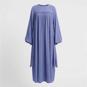 2025 OEM Kimono Abaya pour femmes musulmanes, en tissu polyester épais, doux et très extensible, col en V, manches longues, pour fêtes, Ramadan, mariages - Product Image 1