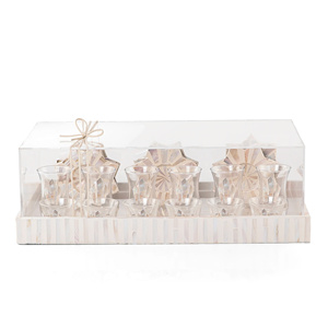 Plateau de service en nacre au design esthétique luxueux avec tasses en verre, ensemble décoratif pour les fêtes du Ramadan, en provenance du Vietnam - Product Image 2