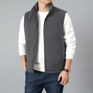 Chaleco Reversible para Hombre con Logotipo Personalizado, Chaqueta sin Mangas de Invierno con Forro Polar, Ropa Deportiva con Cierre, Ropa Exterior al por Mayor - Product Image 1
