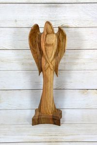 Centre de table ange en bois fait main, élégant accent décoratif pour les idées de cadeaux d'anniversaire et de mariage - Product Image 6