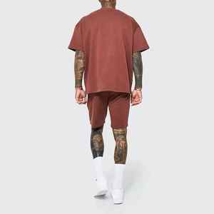 Ensemble décontracté d'été pour homme GENERSA SPORTS : T-shirt imprimé à col rond et manches courtes, short à taille élastique en velours côtelé 100 % coton respirant - Product Image 2