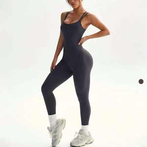 Body de yoga sin mangas para mujer con tirantes integrados de doble capa, espalda hermosa, ideal para gimnasio, deportes y entrenamiento. - Product Image 2