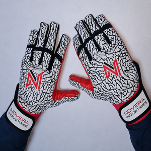 Guantes de Bateo de Béisbol de Cuero de Alta Calidad NOVERA INDUSTRIES con Cierre de Gancho y Bucle, Transpirables, Duraderos, de Secado Rápido, Ideales para Niños - Product Image 5
