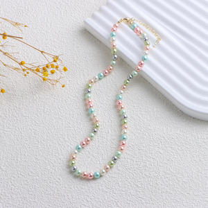 Collar de Perlas de Color Caramelo Retro de Alta Calidad, Collar Popular en Tiktok - Product Image 2