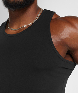 Débardeur de musculation respirant en coton tricoté 100% sans manches, col rond, séchage rapide, pour entraînement sportif et fitness - Product Image 3