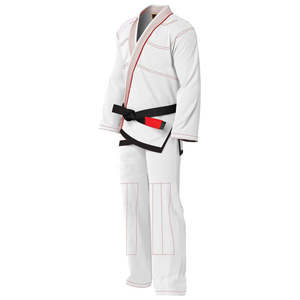 Kimono de grappling en coton respirant tissé perlé, triple couture renforcée, uniforme d'entraînement d'académie de Jiu-Jitsu Brésilien, vente chaude - Product Image 3