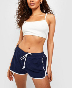 Ropa de mujer con logotipo personalizado, pantalones cortos de gimnasio, pantalones cortos de algodón polar, pantalones cortos informales de alta calidad para mujer, pantalones cortos para mujer - Product Image 4