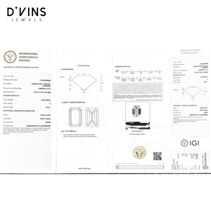 Diamante Cultivado en Laboratorio D'vins Jewels de Alta Calidad, Corte Esmeralda, 0.96ct, Claridad F VVS1, Color D - Product Image 3