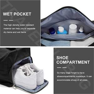 Petit sac de sport pliable classique imperméable et multifonctionnel avec compartiment à chaussures pour hommes et femmes - Idéal pour l'entraînement et les voyages - Product Image 3
