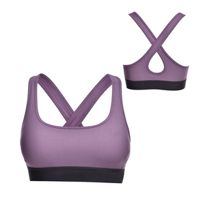 Pink Seamless Racerback Sports <b>Bra</b> Women Spandex/Polyester Quick Dry Breathable Medium Support Yoga Gym Fitness Heat-Transfer - Product Image 2