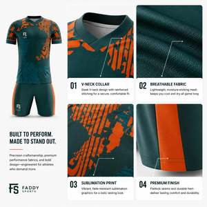Ensemble d'uniformes de football personnalisés entièrement sublimés, respirant, à séchage rapide, maillot de football pour hommes, vêtements d'entraînement d'équipe, kits de football personnalisés - Product Image 4