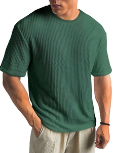 Camiseta de Diseño Personalizado para Hombre, con Patrón Sólido, Ecológica, de Secado Rápido, Transpirable, Corte Regular, Tejido de Felpa de Algodón Grueso - Product Image 6