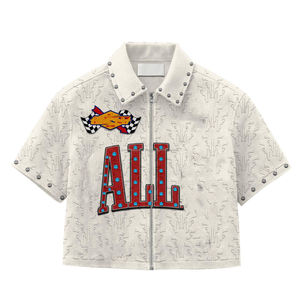 Camiseta Personalizada de Manga Corta para Hombre, Estilo Vintage, Lavada al Ácido, con Gráficos DTG y Pedrería - Product Image 2