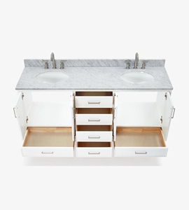 Meuble de salle de bain sur mesure Mary 73 pouces avec double vasque, 3 options de finition, fabricant OEM Vietnamien - Product Image 5